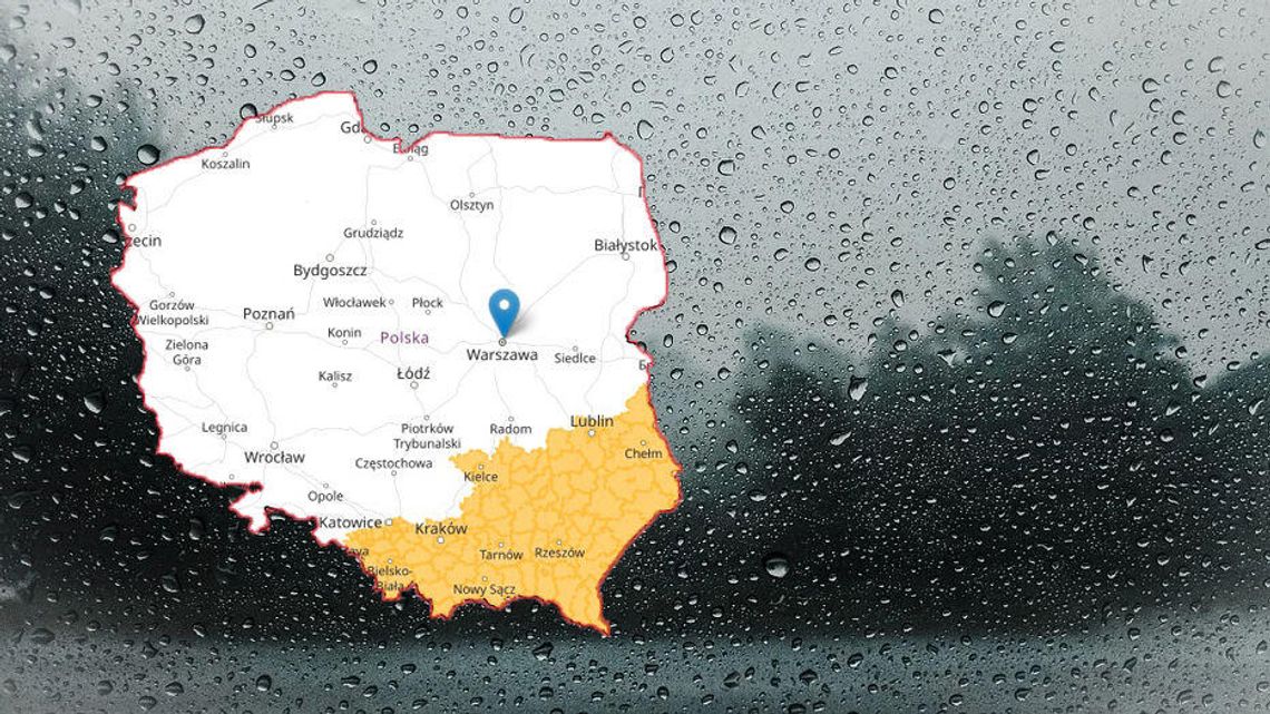 Lubelskie: Intensywne opady deszczu w Lublinie i na południu regionu. Ostrzeżenie IMGW