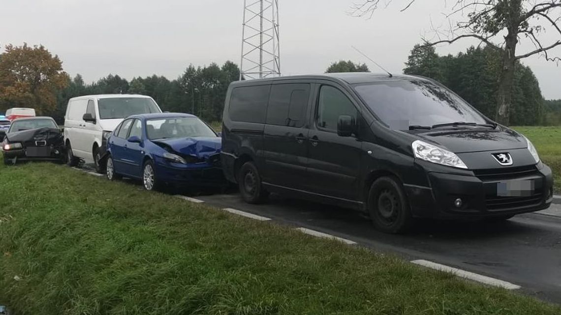 Lubelskie: Jedna miejscowość i siedem uszkodzonych aut. Zaczęło się od pękniętej opony