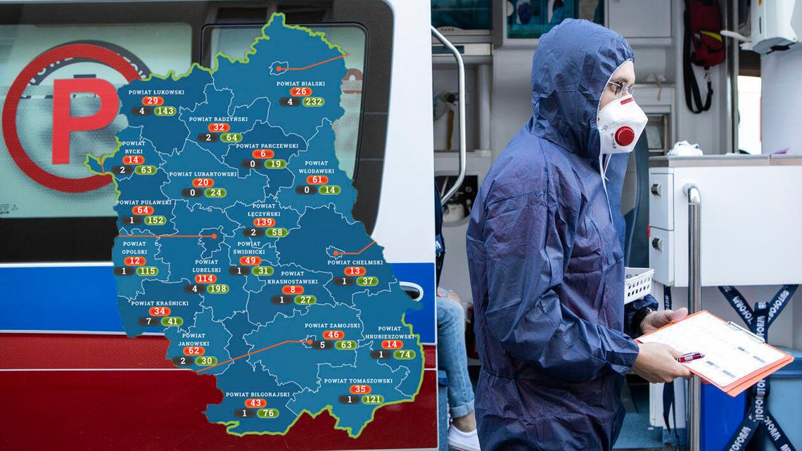 Lubelskie: Nowe ogniska epidemiczne, 138 zakażeń i 3 ofiary. Aktualna sytuacja epidemiologiczna