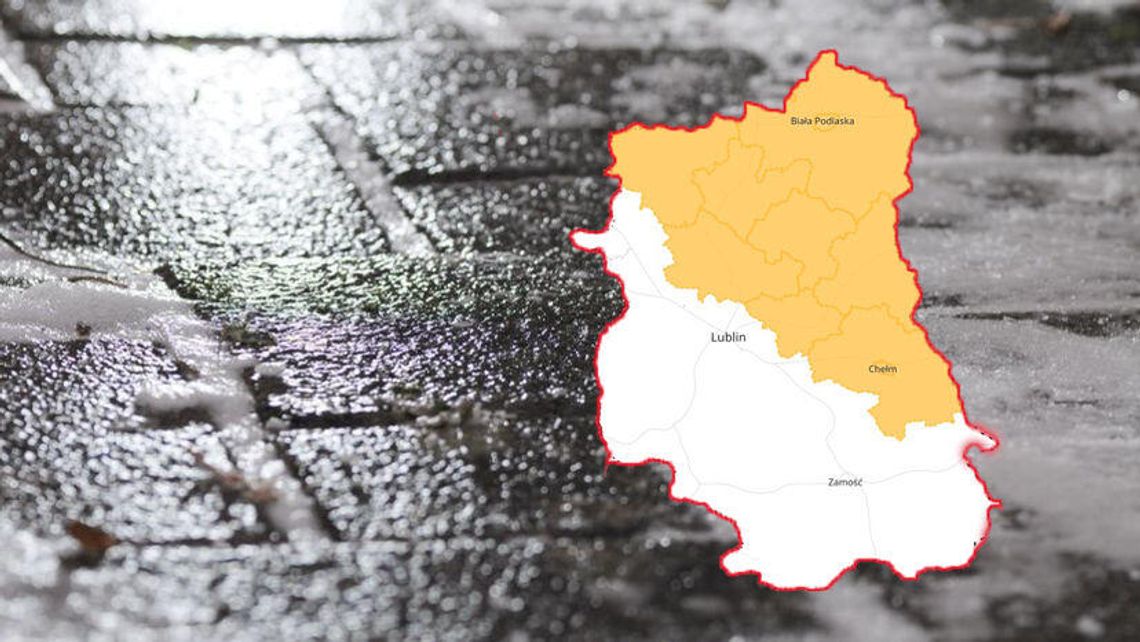 Lubelskie: Oblodzenie na drogach i chodnikach, a do tego opady. Ostrzeżenie IMGW