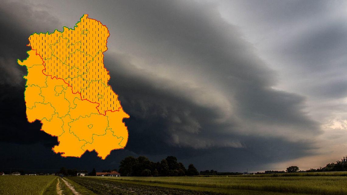 Lubelskie: Ostrzeżenie pogodowe IMGW. Burze, intensywne opady deszczu i grad
