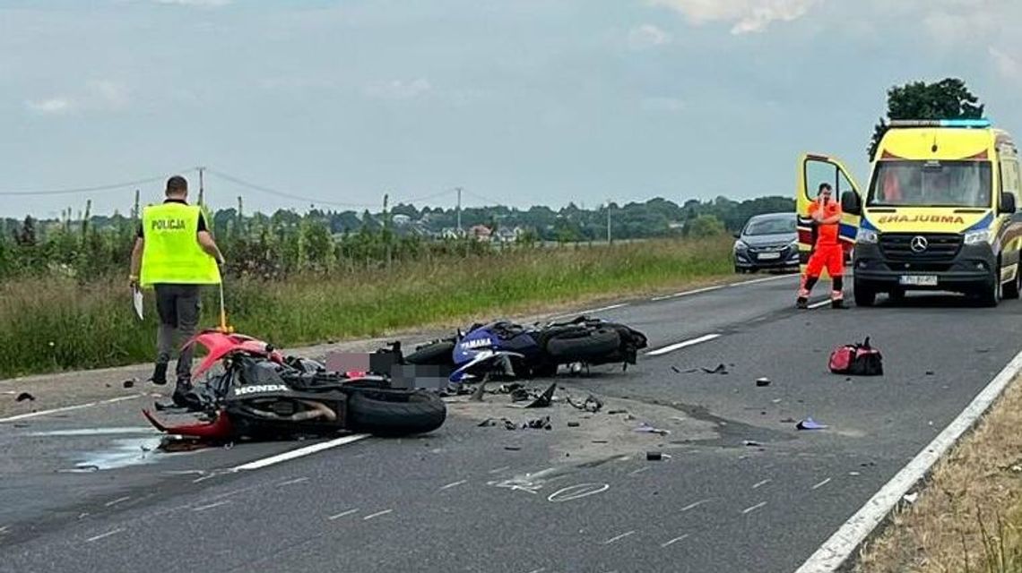 Lubelskie: Tragedia na drodze. Nie żyje dwójka motocyklistów