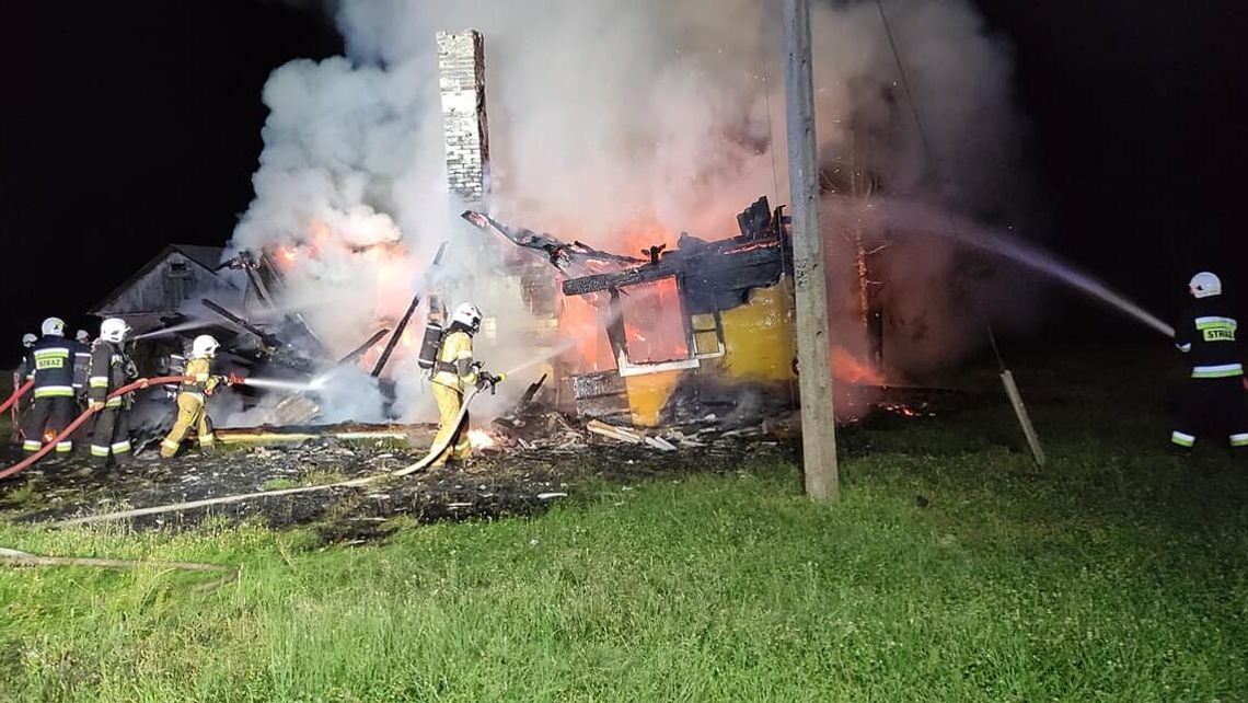 Lubelskie. W pożarze domu zginął 80-letni mężczyzna [zdjęcia]