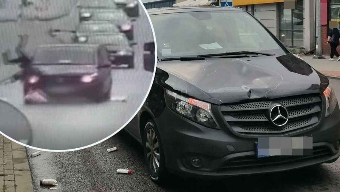 Lubelskie. Weszła na jezdnię wprost pod rozpędzony karawan. Jest nagranie