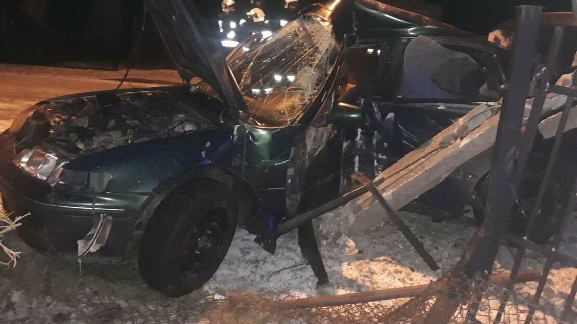 Lubelskie. Za szybko, za ślisko. Honda na słupie