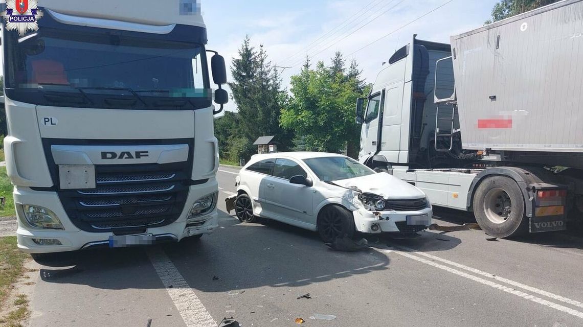 Lubelskie: Zderzenie czterech aut na drodze wojewódzkiej