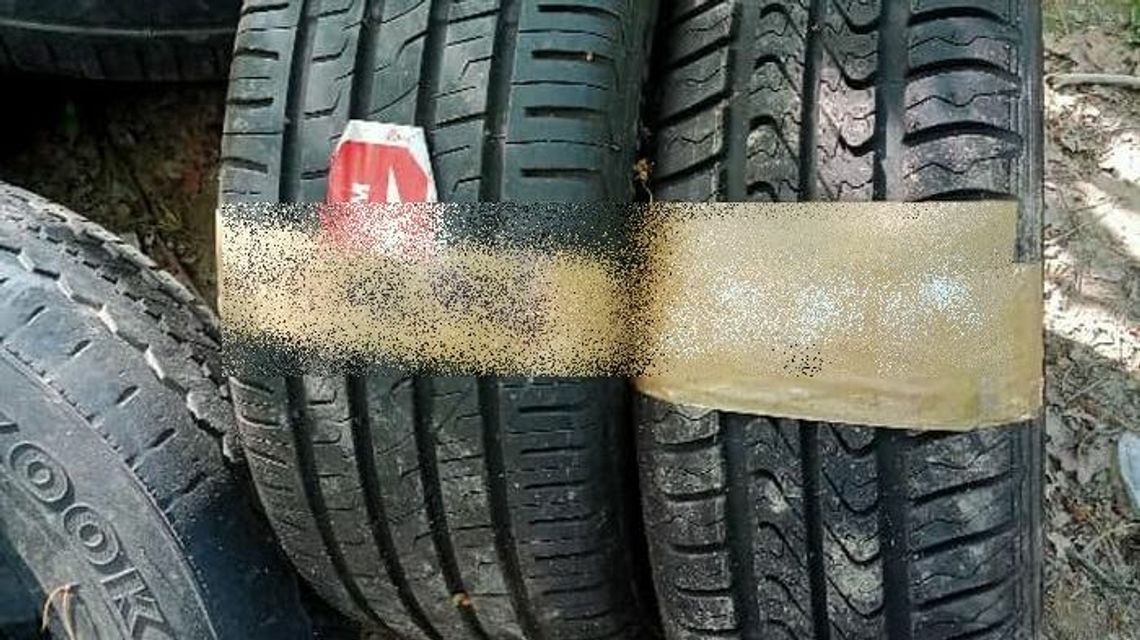 Lublin. Brudas porzucił przy drodze stertę opon. Zdradziła go jedna rzecz