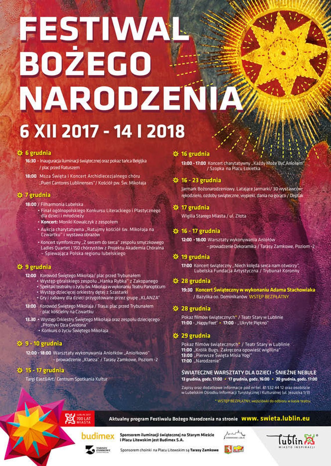 Lublin: Festiwal Bożego Narodzenia. Program wydarzeń Lublin: Festiwal Bożego Narodzenia. Program wydarzeń