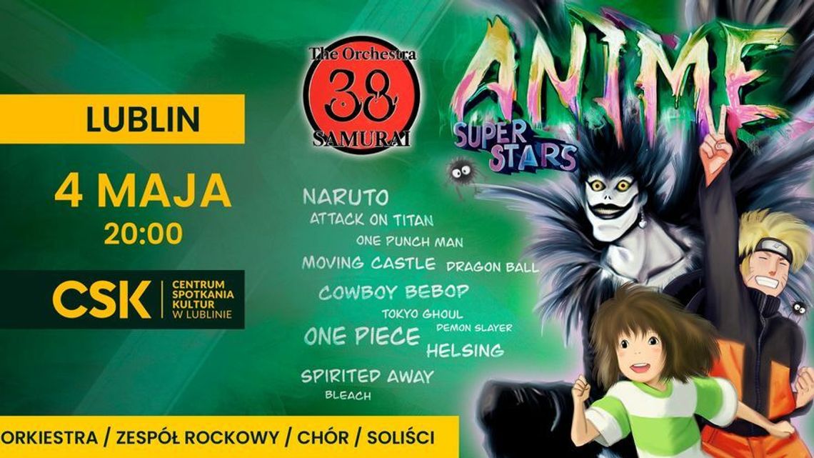 Lublin. Gratka dla fanów japońskiej kultury. Koncert "Anime Superstars"