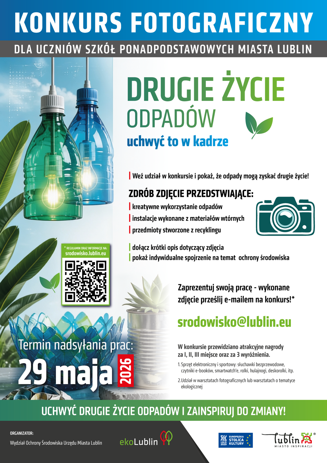 Lublin ogłasza konkurs fotograficzny dla młodzieży. Tematem „drugie życie odpadów”