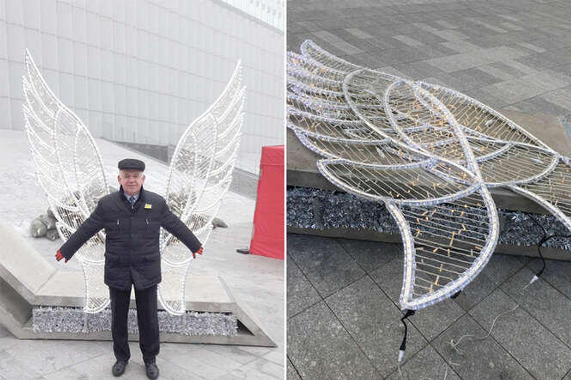 Lublin: Połamali świąteczną instalację na placu przed CSK (zdjęcia)