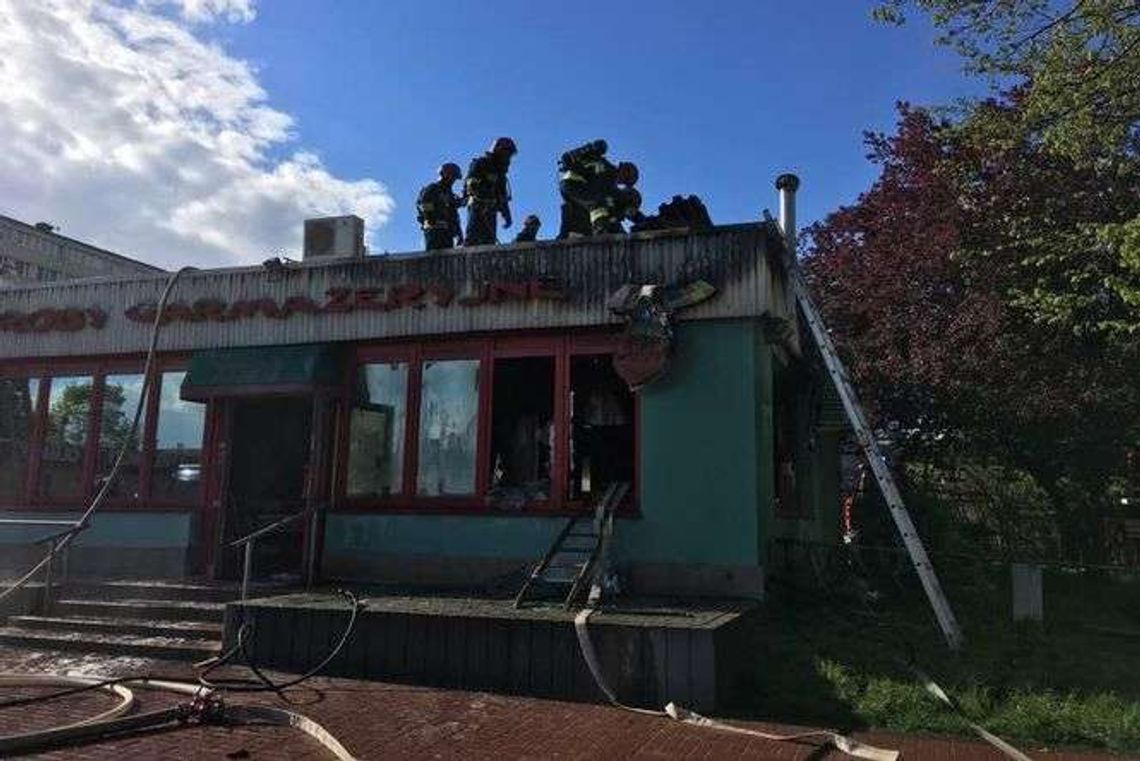 Lublin: Pożar w garmażerce na Czubach (zdjęcia)