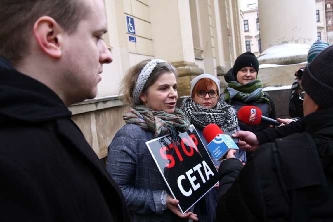 Lublin: Protest przeciwko umowie CETA