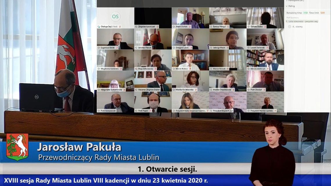 Lublin: Rada Miasta obraduje przez internet. To pierwsze takie posiedzenie w historii Lublin: Rada Miasta obraduje przez internet. To pierwsze takie posiedzenie w historii