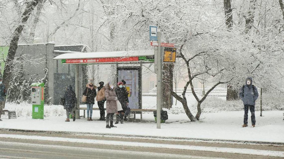 Lublin: Sypnęło śniegiem. Są problemy z komunikacją Lublin: Sypnęło śniegiem. Są problemy z komunikacją