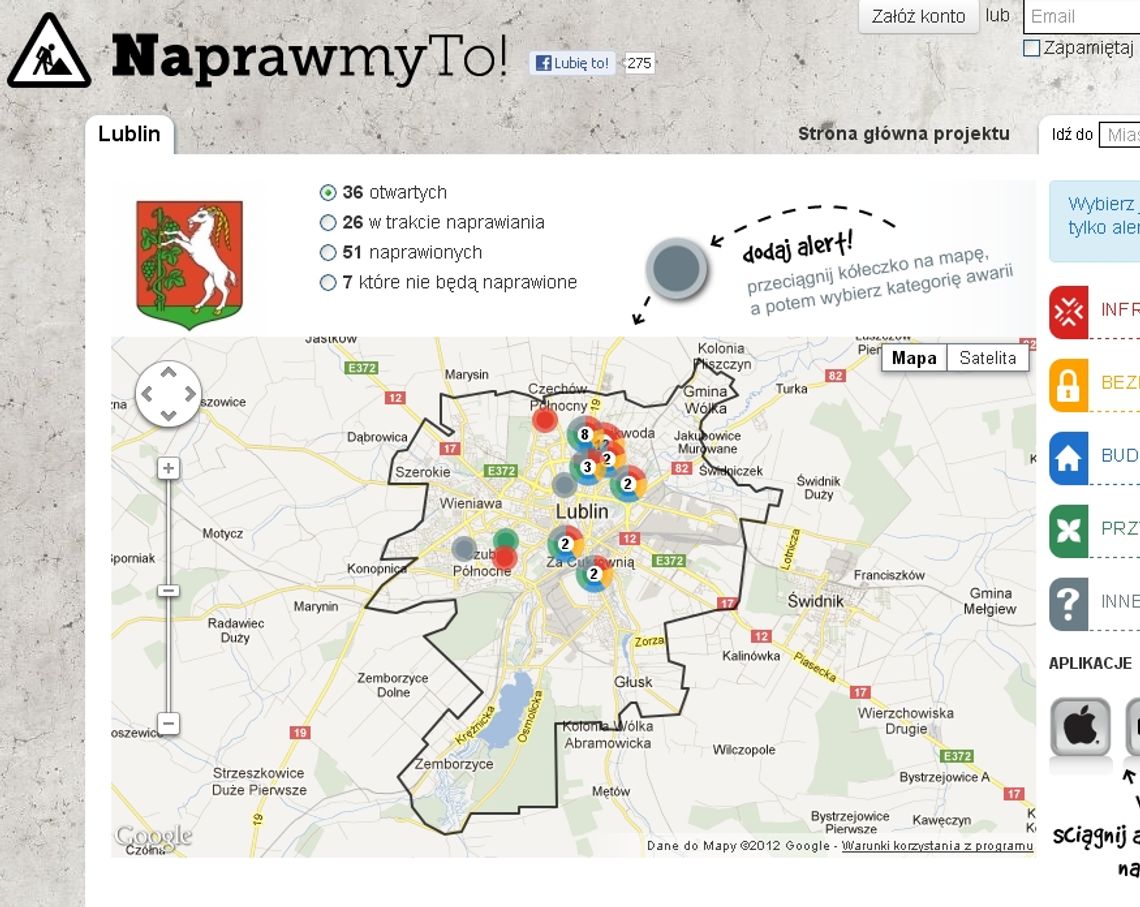 Lublin w naprawmyto.pl. Awarię zgłosisz przez Internet Lublin w naprawmyto.pl. Awarię zgłosisz przez Internet