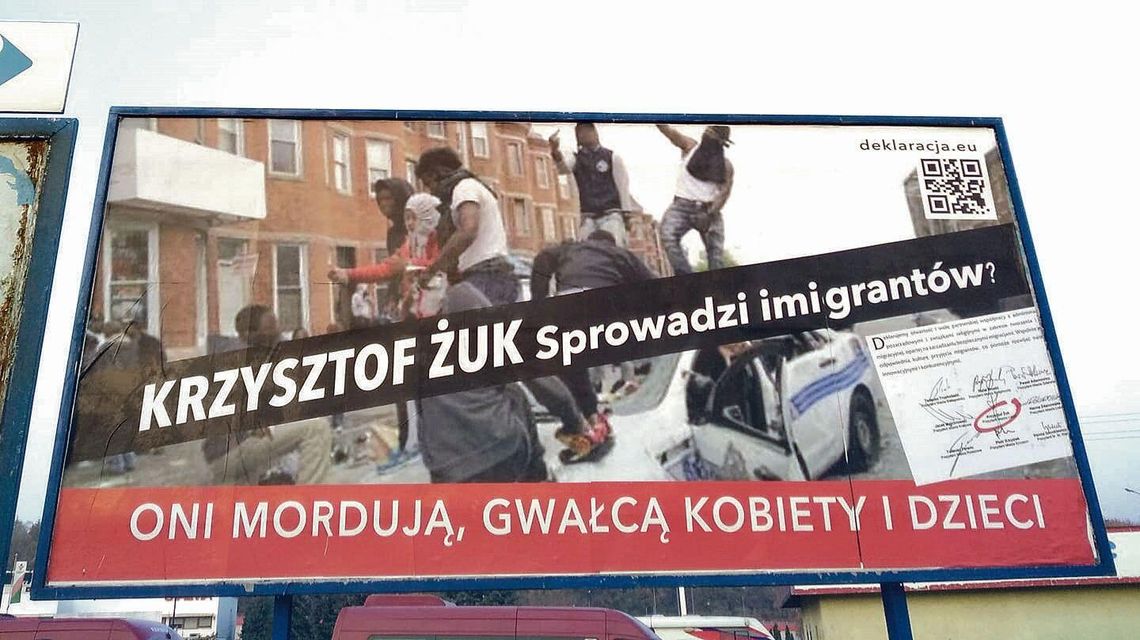Lublin: Wyborczy billboard o imigrantach mordercach, jak gorący kartofel Lublin: Wyborczy billboard o imigrantach mordercach, jak gorący kartofel