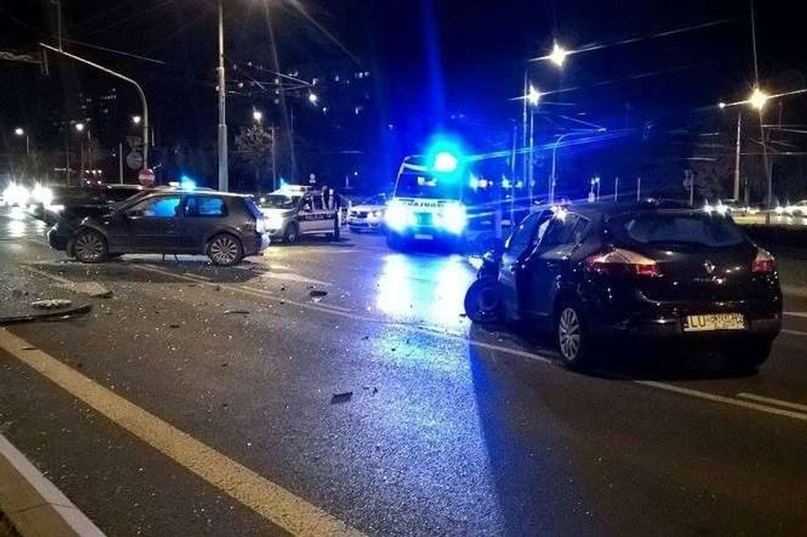 Lublin: Wypadek na ul. Jana Pawła II, cztery osoby w szpitalu