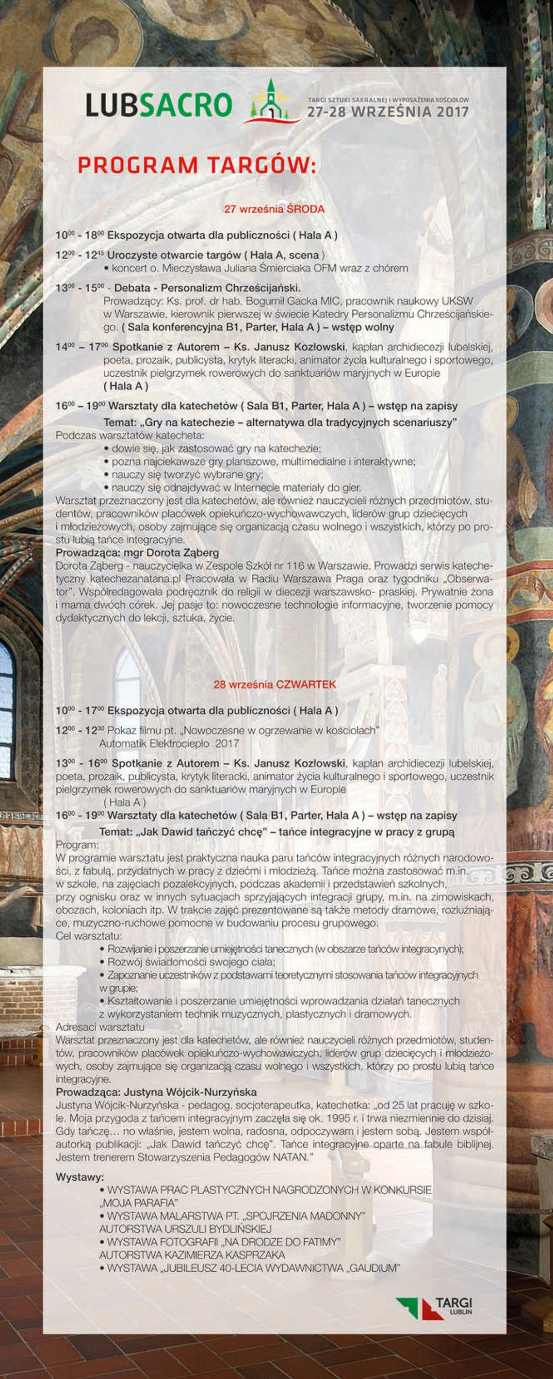 Lubsacro 2017 w Targach Lublin. Program wydarzeń