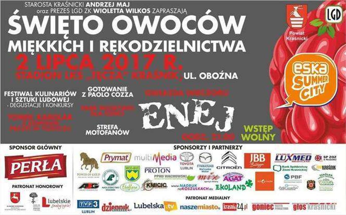 Maliniaki 2017 w Kraśniku. Program wydarzeń i koncertów