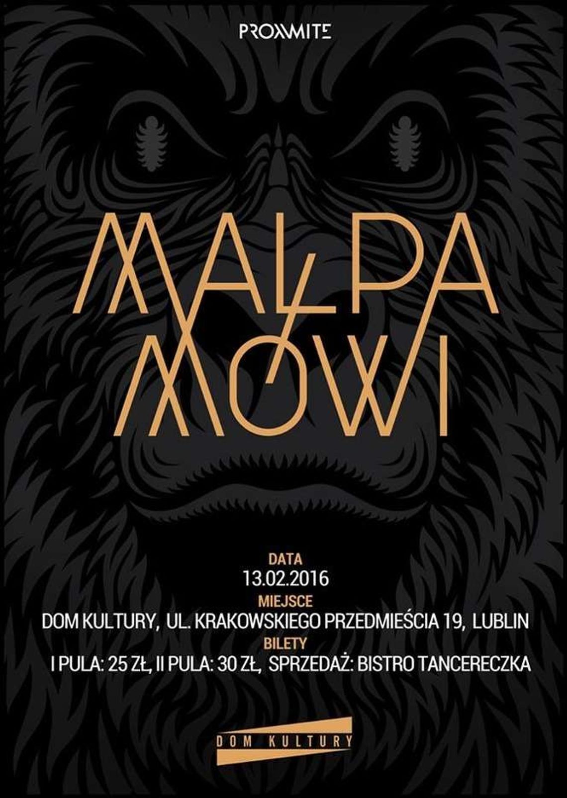 Małpa z albumem „Mówi” – premierowo w Lublinie Małpa z albumem „Mówi” – premierowo w Lublinie