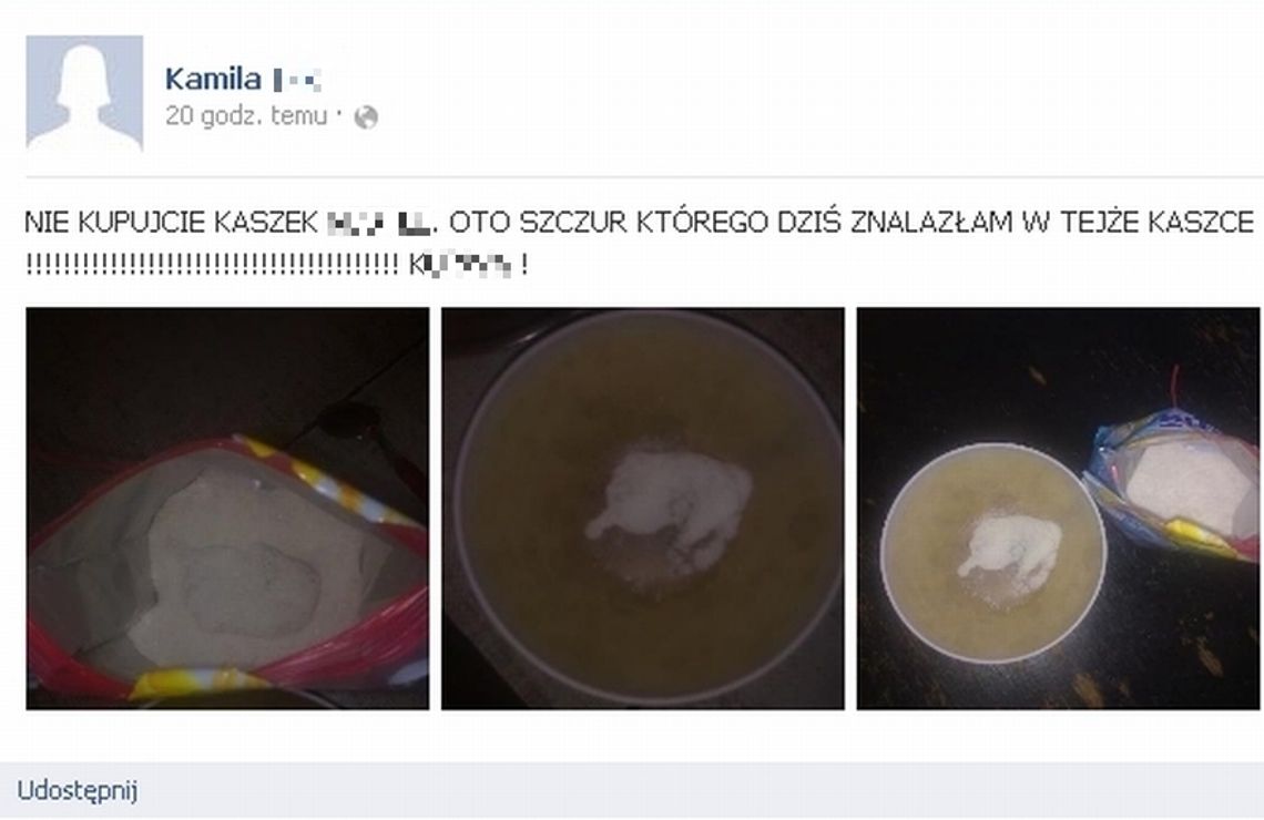 Małżeństwo z Lublina: \"Szczur w kaszce dla dzieci\" Małżeństwo z Lublina: \"Szczur w kaszce dla dzieci\"