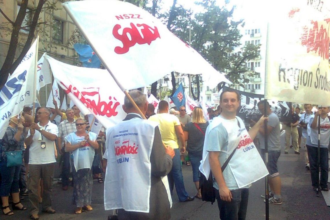 Manifestacja w obronie Azotów w Warszawie (relacja)