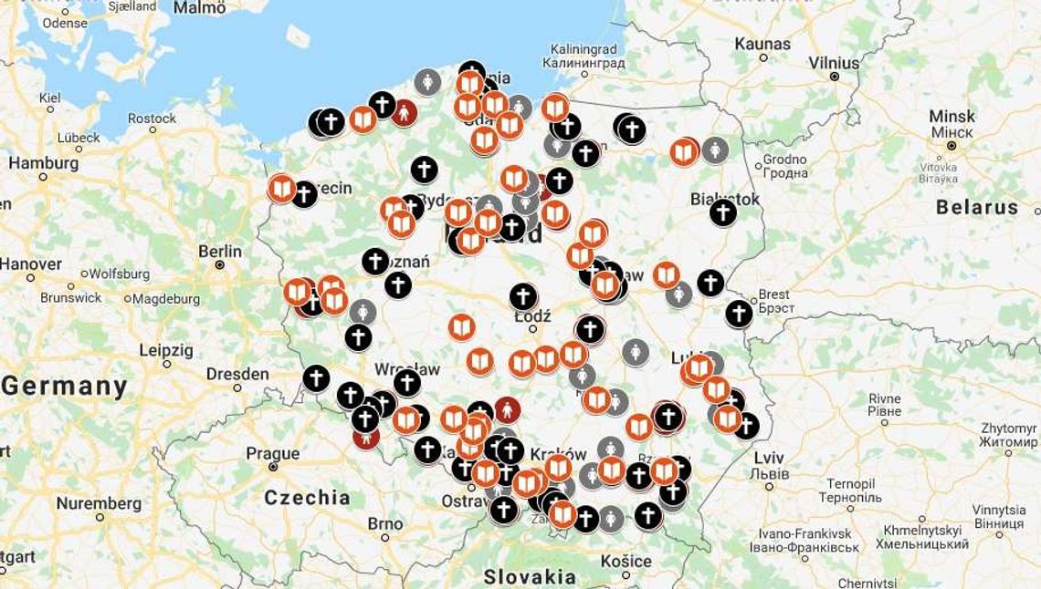 Mapa kościelnej pedofilii w Polsce. 255 ofiar i tylko 59 skazanych