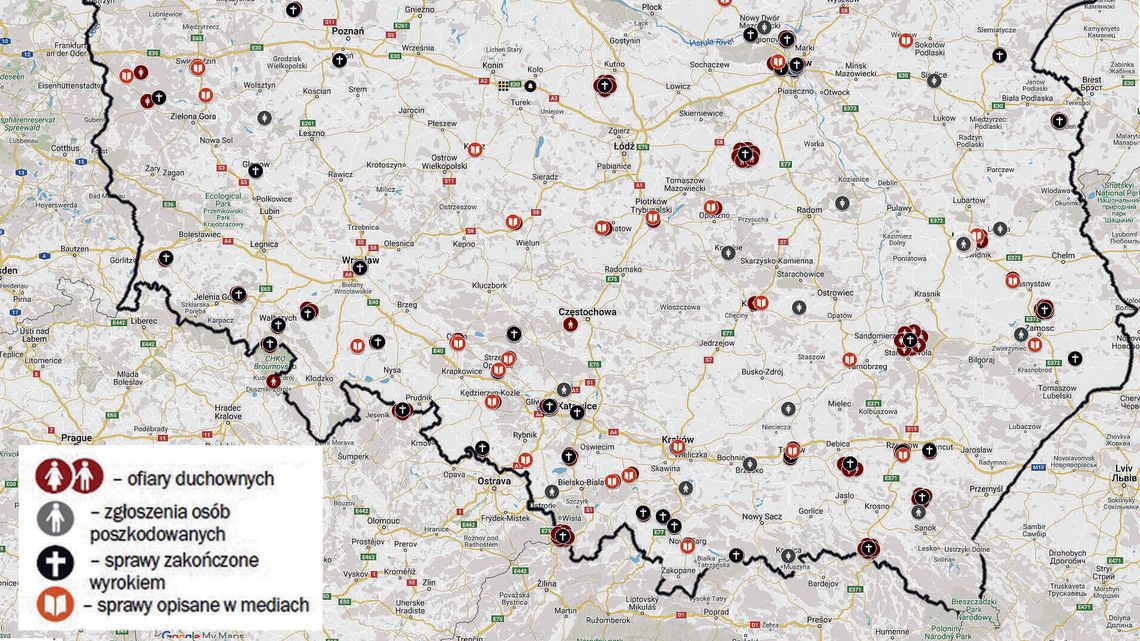 Mapa pedofilii w Kościele: Dwa nowe miejsca z woj. lubelskiego. Komentarz kurii Mapa pedofilii w Kościele: Dwa nowe miejsca z woj. lubelskiego. Komentarz kurii