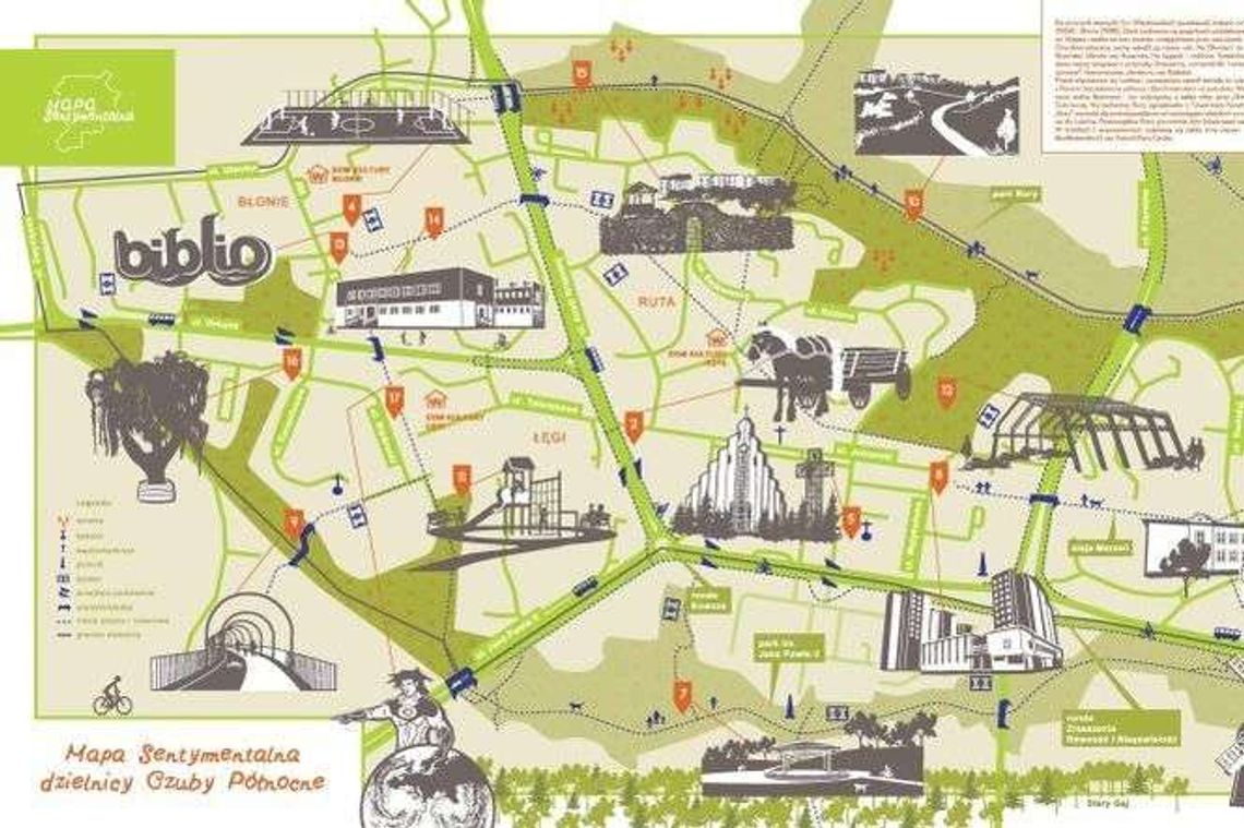Mapa Sentymentalna dzielnicy Czuby Południowe