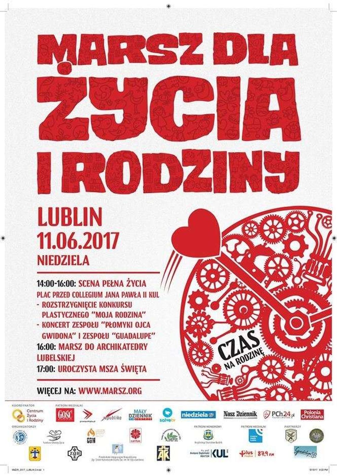 „Marsz dla życia i rodziny” w Lublinie: Koncert, marsz i msza