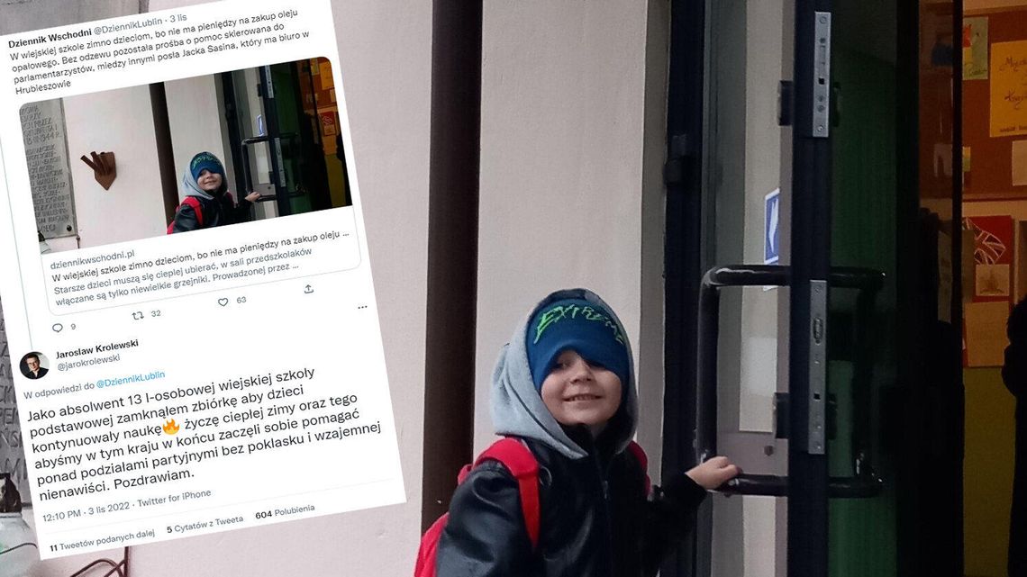 Marznącym dzieciom z małej, wiejskiej szkoły politycy nie pomogli. Pieniądze wpłacili zwykli ludzie Marznącym dzieciom z małej, wiejskiej szkoły politycy nie pomogli. Pieniądze wpłacili zwykli ludzie