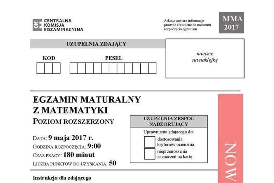 Matura 2017 matematyka rozszerzona: Mamy arkusze, jakie zadania sprawiły trudność?