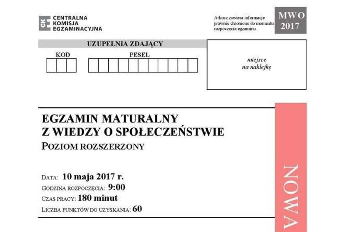 Matura 2017: WOS. Mamy arkusze z CKE, sprawdź odpowiedzi Matura 2017: WOS. Mamy arkusze z CKE, sprawdź odpowiedzi