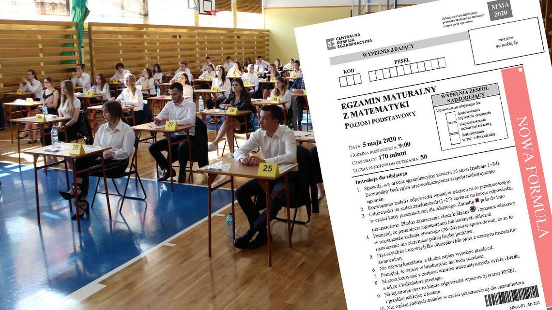 Matura 2020 matematyka podstawa. Oficjalne arkusze zadań z CKE już na naszej stronie