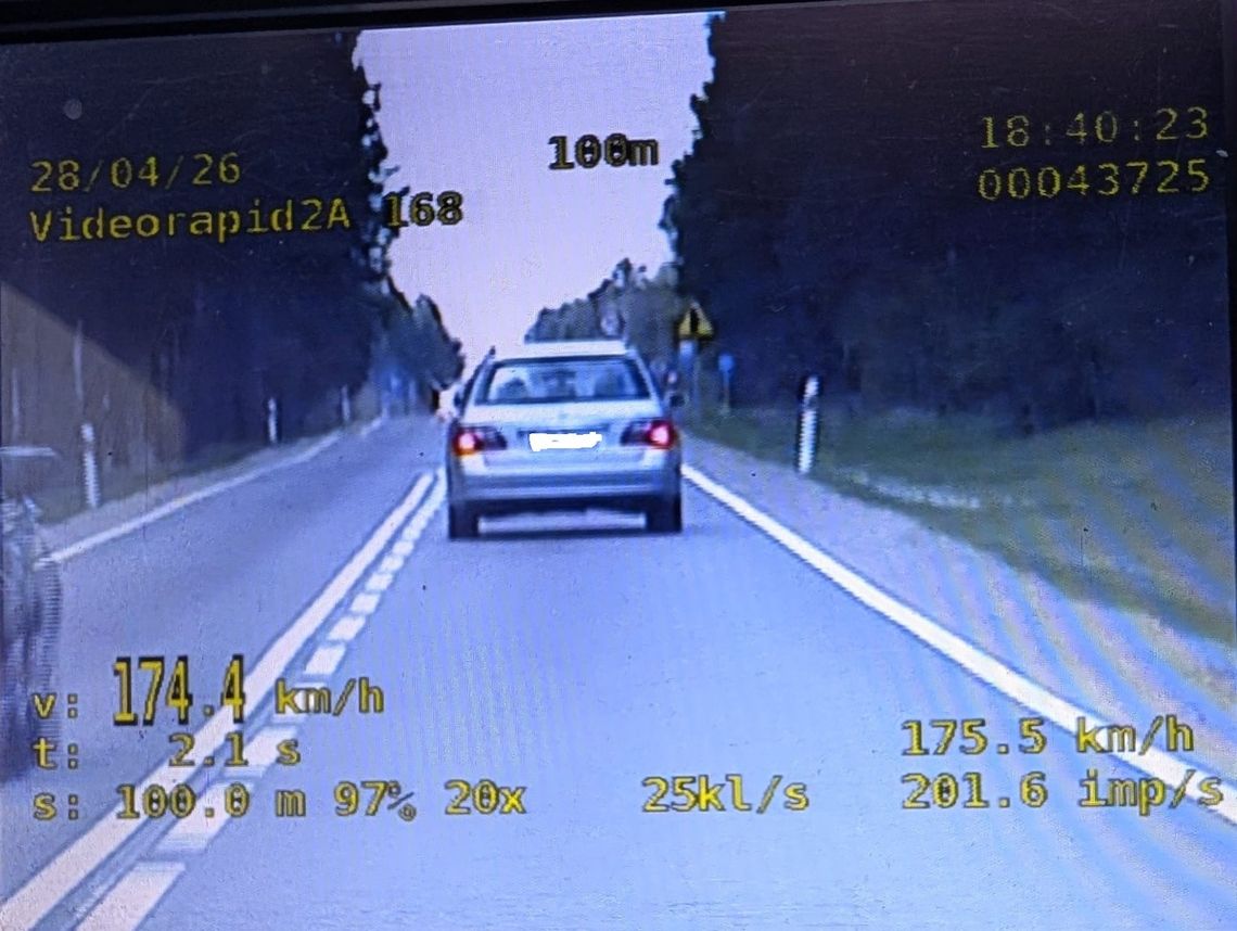 Przekroczenie prędkości Okuninka