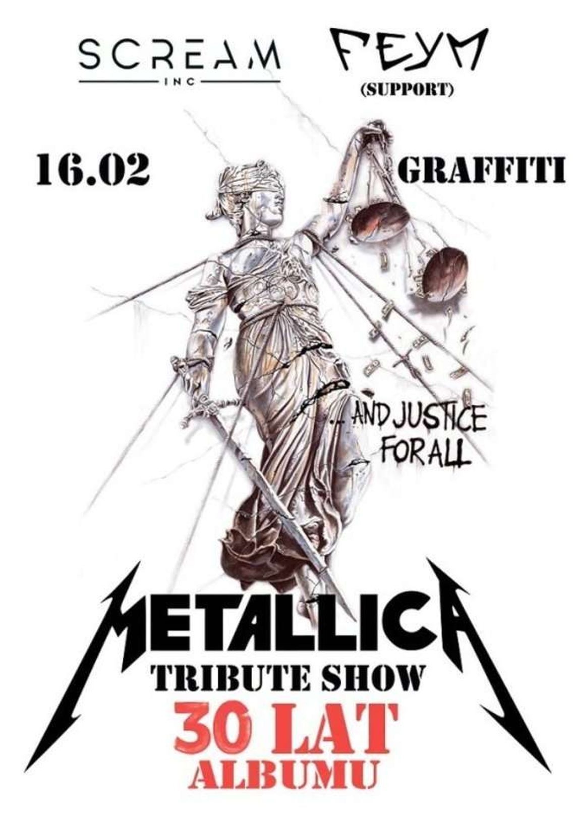 Metallica tribute show w Graffiti