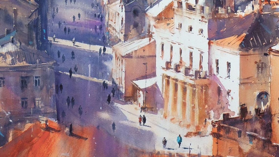 Miasto akwarelowe. Wystawa prac Michała Jasiewicza