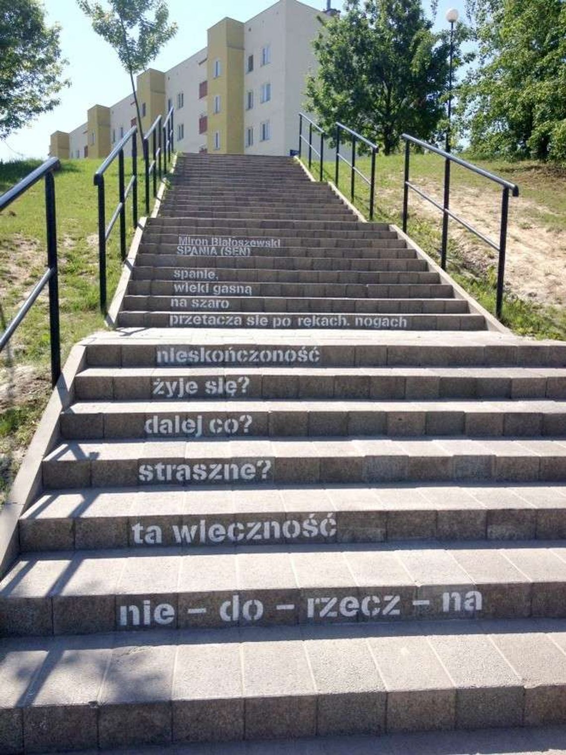 Miasto Poezji: Potknij się o mądry wiersz na schodach