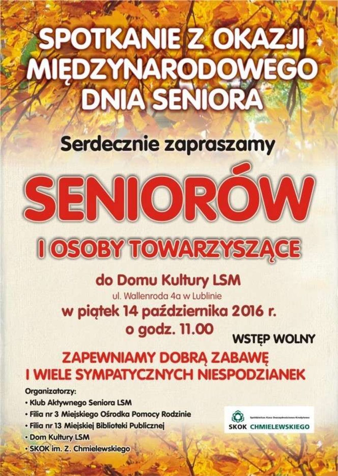 Międzynarodowy Dzień Seniora w Domu Kultury LSM