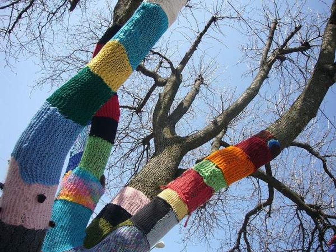 Miejskie szydełkowanie chwyciło. Urban knitting w Lublinie