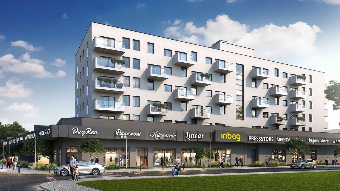 Mieszkania na górze, a na dole centrum handlowe. Nowa inwestycja w Łukowie