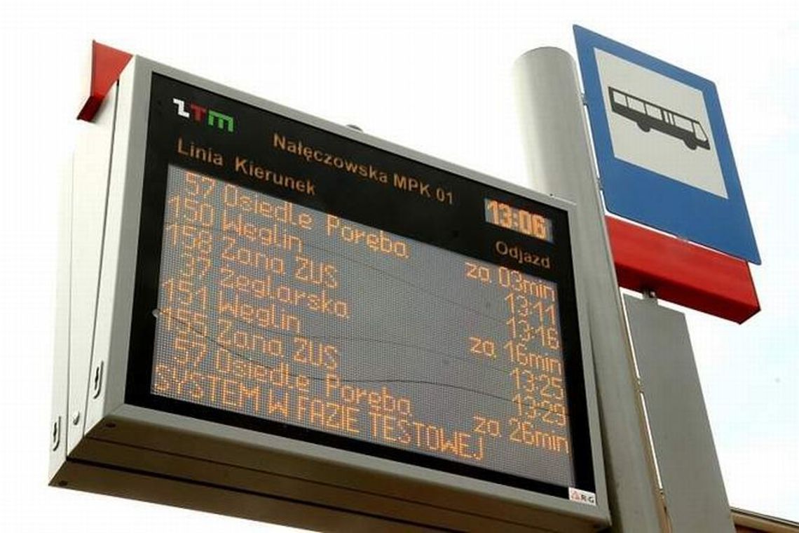 Migające wyświetlacze przy przystankach. Winna pogoda?