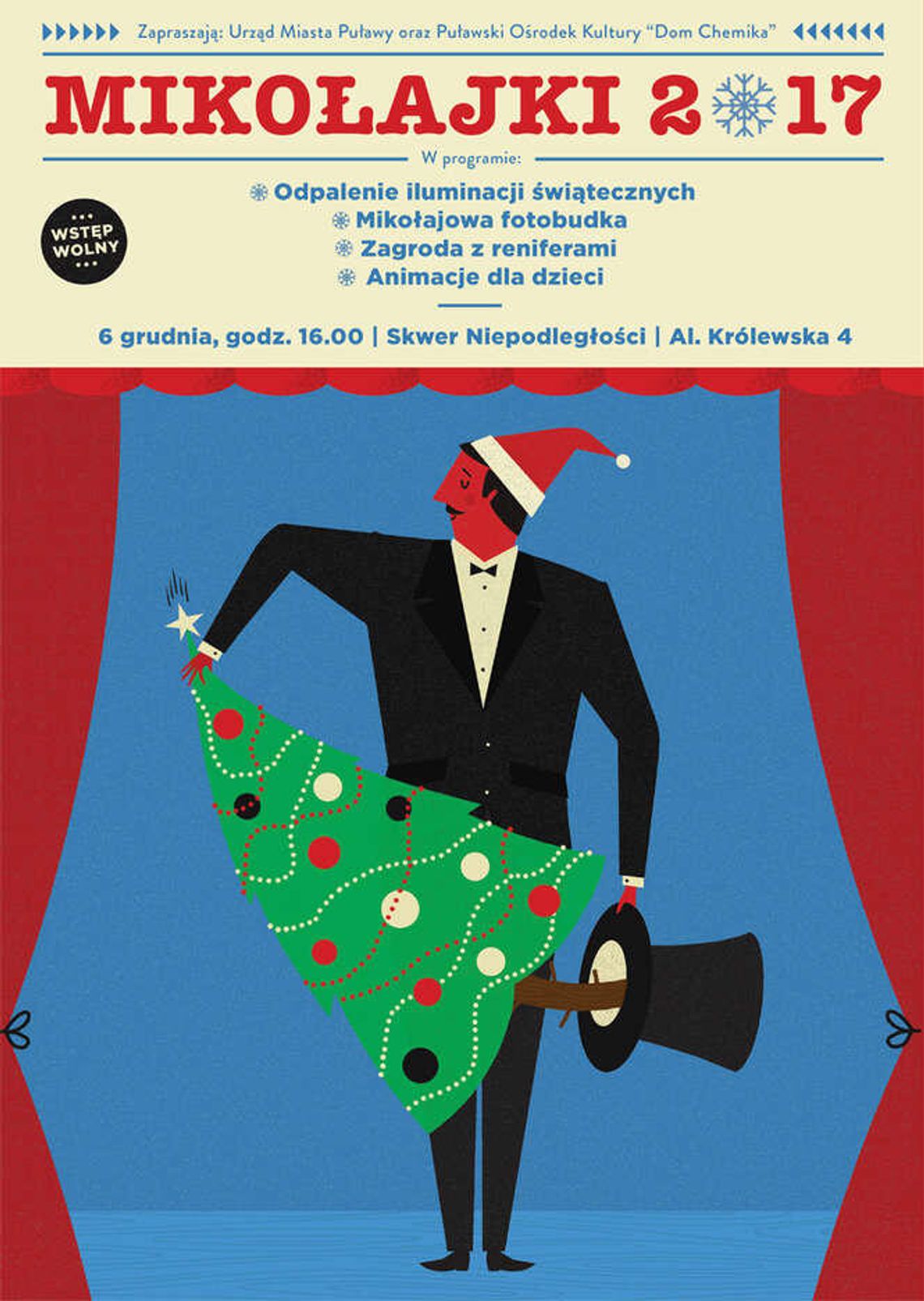 Mikołajki na Skwerze Niepodległości w Puławach