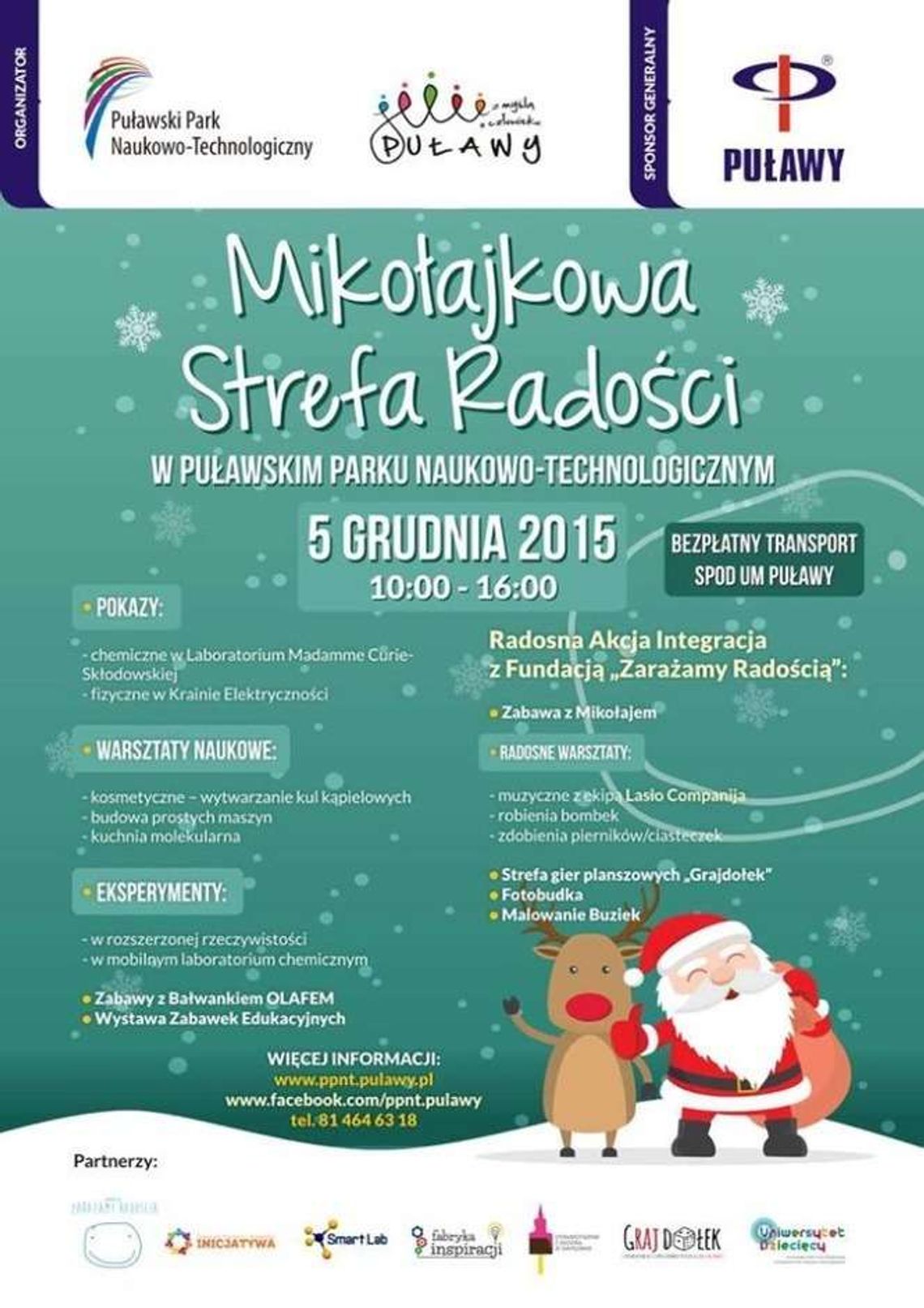 Mikołajki w Puławach. Strefa Radości w PPN-T i inne imprezy