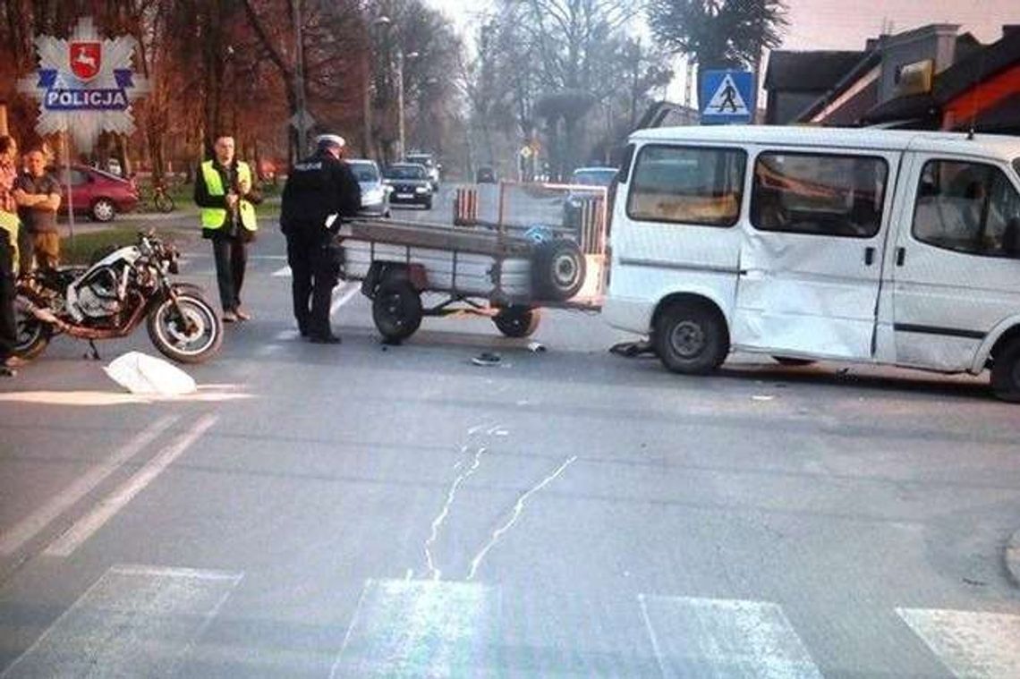 Milejów: Zderzenie forda z motocyklem. Nie żyje 20-latek