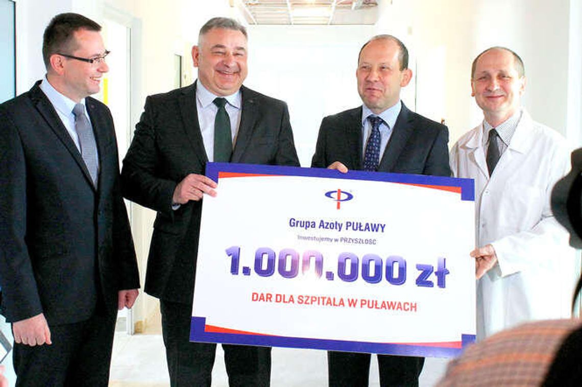 Milion złotych od Azotów dla szpitala w Puławach. "Ten remont to było nasze marzenie"