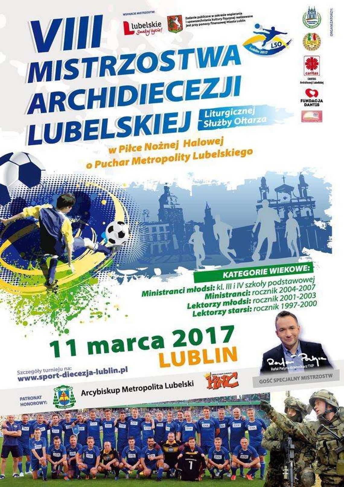 Ministranci, żołnierze i dziennikarze na boisku. VIII Mistrzostwa Archidiecezji Lubelskiej