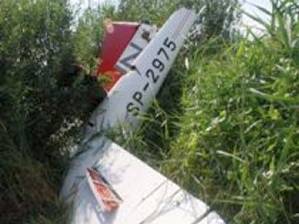 Mokre: Szybowiec spadł na ziemię