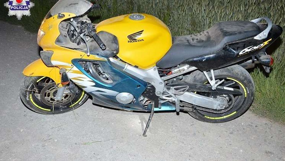 Motocyklista chciał ominąć zająca. Wpadł do rowu  